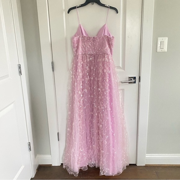 Anthropologie ML Monique Lhuillier Sequin Lace Maxi Dress - Picture 7 of 7